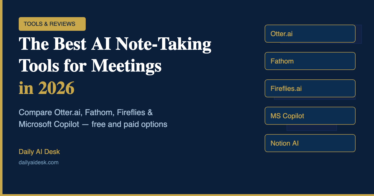 The Best AI Note-Taking Tools for Meetings in 2026
